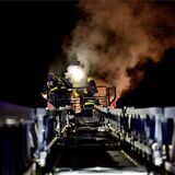 Die Feuerwehr rückte am Freitagabend zu einem späten Einsatz in die Plaggenbrauckstraße aus.