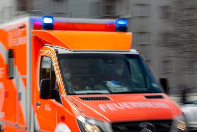 Ein Rettungswagen im Einsatz.