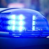 Blaulicht eines Polizeiwagens.