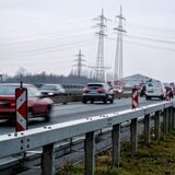 Die A43 im Bereich der Emschertalbrücke bei Recklinghausen.