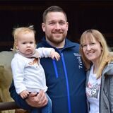 Matthias Schulte-Althoff mit Ehefrau Carina und Tochter Marlene