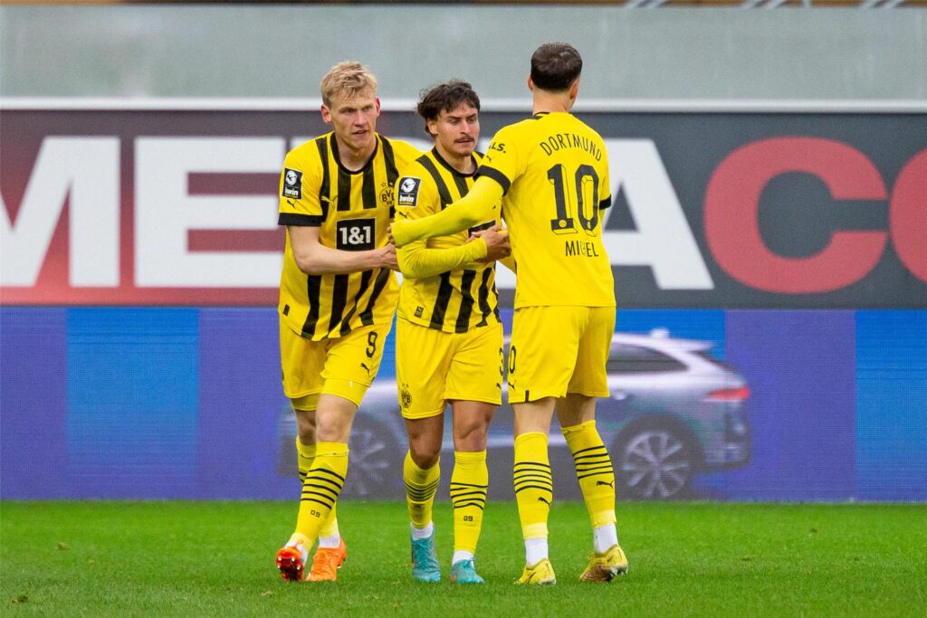 Guille Bueno bejubelt seinen Treffer gegen Verl. Guille Bueno bejubelt seinen Treffer gegen Verl.