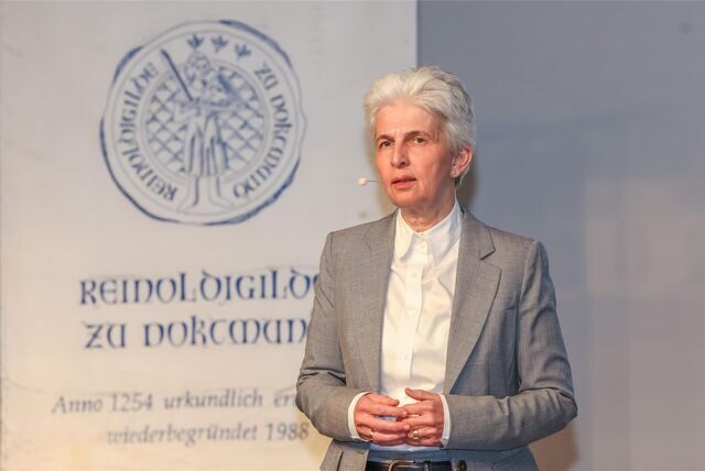 Dr. Marie-Agnes Strack-Zimmermann (FDP), Vorsitzende des Verteidigungsausschusses des Bundestags, war Festrednerin des Reinoldimahls 2023.