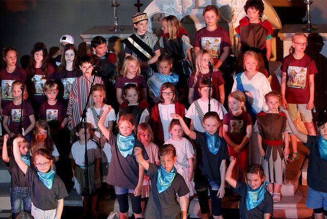 Die junge Kantorei St. Sixtus und die evangelische Gemeinde planen je ein Kindermusical, (Archivbild der Aufführung von 2019).