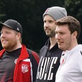 Beim 32. Gemeinde-Fußballfest des TuS Henrichenburg am Vatertag 2019 waren 18 Hobby-Mannschaften am Ball. Und CR7 (l) sowie Electric Callboy Kevin Ratajczak (2.v.r.) unter den Zuschauern.