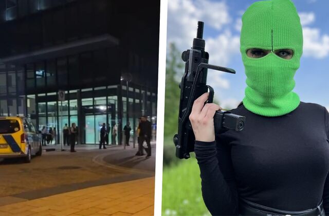 Die Polizei war am Samstagabend (13.5.) mit mehreren Wagen zum Videodreh vor einer Bank in der Dortmunder Innenstadt ausgerückt.