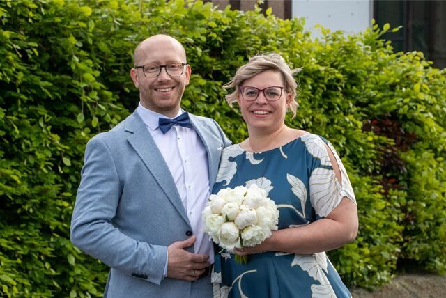 Stefanie Babski-Hiltner (geborene Hasenkamp) und Karsten Hiltner lernten sich auf einer Silvesterparty bei Freunden kennen.