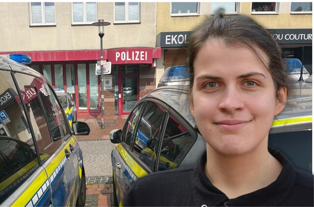 Hannah Rosenbaum, Bezirksbürgermeisterin der Dortmunder Nordstadt vor der Wache Nord in der Münsterstraße (Montage)
