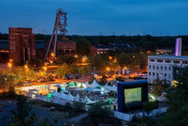 Das Sommerkino 2019 auf dem Zechengelände Ewald.