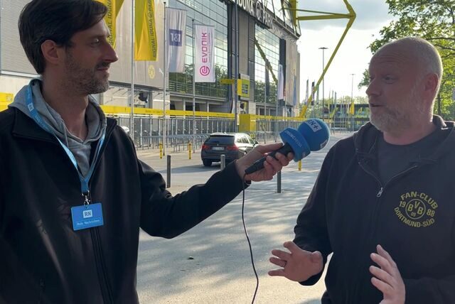 BVB-Fan Alex Breyer im Interview mit RN-Reporter Tim Schulze.