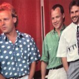 Thomas Mollen, Matthias Zimmer, Ulrich Borgerding (v.l.) und Charly Plücker auf der Bühne von Castrop kocht über im Jahr 1991.