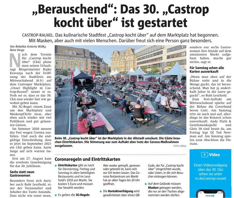 Die Rückkehr von Castrop kocht über im Jahr 2021 freute viele. Aber es kamen weniger als normal. Die Rückkehr von Castrop kocht über im Jahr 2021 freute viele. Aber es kamen weniger als normal.
