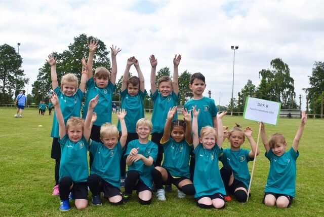 Das Team des Kindergartens In der Kneife beim Kindergarten-Fußball-Cup in Oer-Erkenschwick