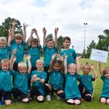 Das Team des Kindergartens In der Kneife beim Kindergarten-Fußball-Cup in Oer-Erkenschwick
