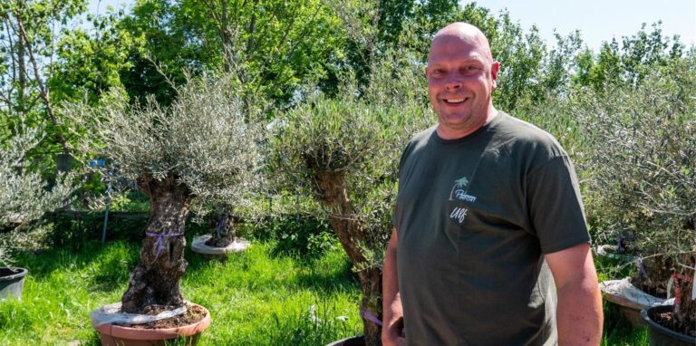 Ulf Haendel vor Olivenbäumen