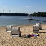 Am Steg im Seebad liegt kein Motorboot mehr.
