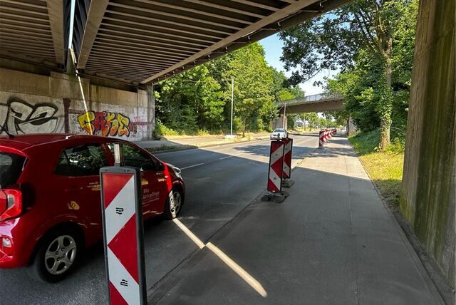 Diese Straße in Dorsten war mehrere Wochen wegen Brückenarbeiten gesperrt. Nun ist sie wieder freigegeben.