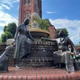 Der Marktbrunnen auf dem Alten Markt in Halterns Innenstadt