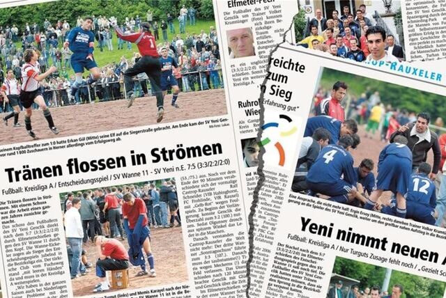 Mitte Juni 2004 sorgte der SV Yeni Genclik für Schlagzeilen: Für die professionelle Vorbereitung auf das Entscheidungsspiel gegen Wanne 11 im Goldschmiedingpark, die Niederlage in Herne sowie die „Kampfansage“, einen neuen Anlauf zu nehmen.