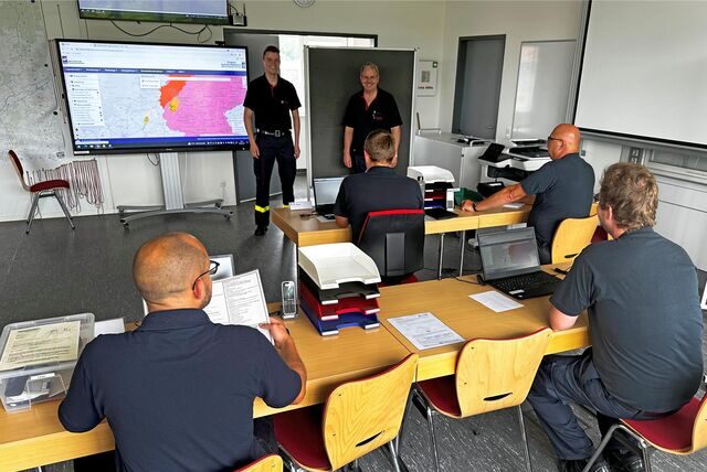 Besprechung bei der Feuerwehr Dorsten
