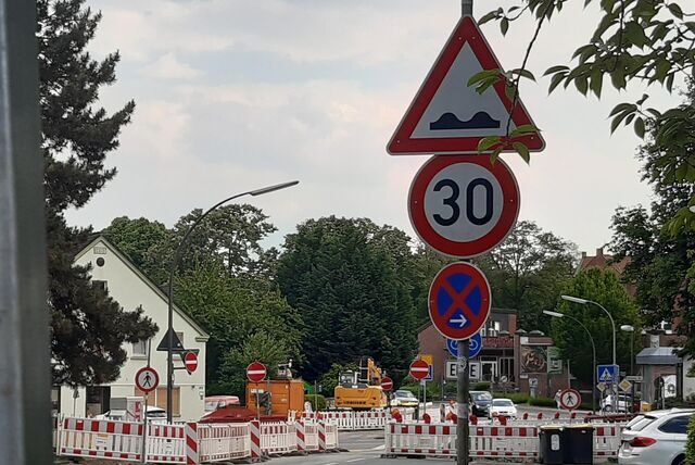 Die Bockholter Straße ist seit einigen Monaten in Nord/Südrichtung gesperrt.