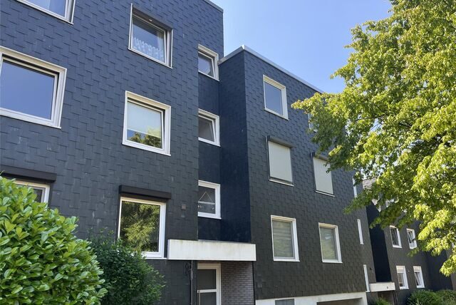Eine Wohnung in diesem Haus soll zwangsversteigert werden.