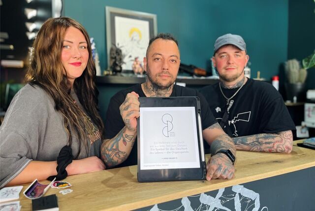 Das Tattoostudio „Noir“ plant einen Aktionstag für alle Halterner, die sich das Organspende-Tattoo tätowieren lassen wollen.