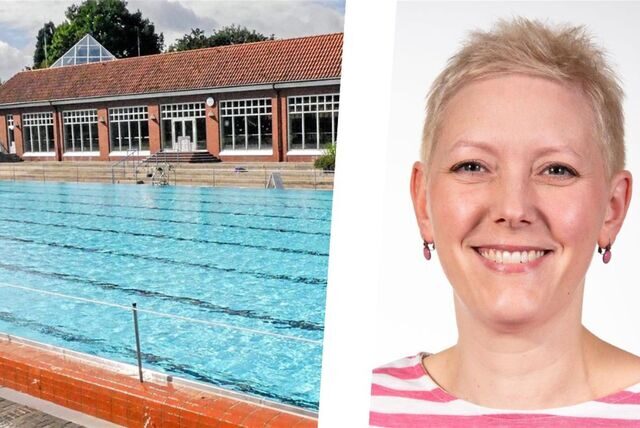 Links Freibad Copa Ca Backum und rechts Kerstin Walberg.