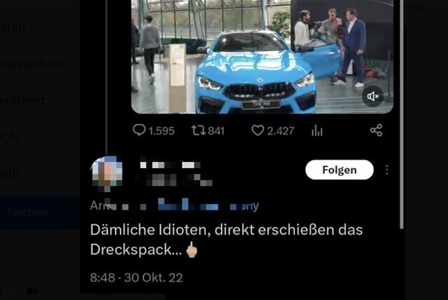 Diese und weitere Nachrichten soll der mutmaßliche Selmer beim Kurznachrichtendienst Twitter veröffentlicht haben. Das Profil wurde mittlerweile gesperrt.