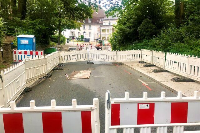 Baustelle auf der Arenbergstraße