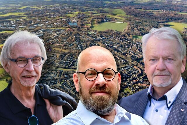 Bernd-Josef Schwane (CDU), Thorsten Huxel (Grüne) und Friedhelm Fragemann (SPD) waren mit weiteren Politikern vor Ort in Barkenberg.