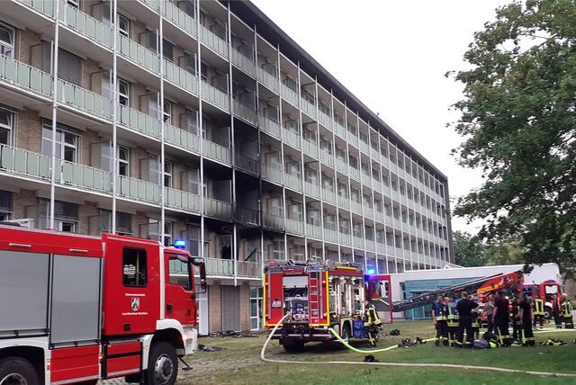 Feuerwehr am Marien-Hospital in Marl