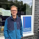 Karsten Schulz, Geschäftsführer der Buchhandlung Litfass am Mehmet-Kubasik-Platz