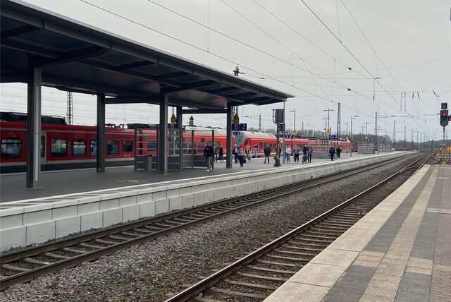 Der Bahnhof in Haltern am See an der Bahnhofsstraße.