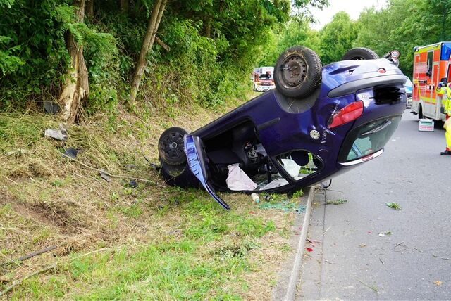 Bei einem Unfall überschlug sich das Auto eines Mannes aus Castrop-Rauxel.