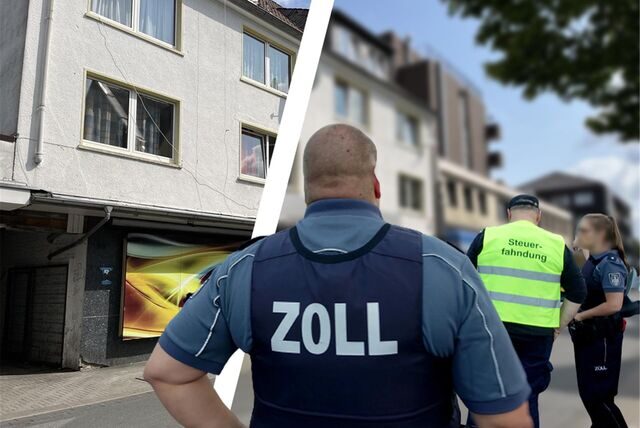 Zoll- und Steuerfahnder wurden am Freitag auf der Langen Straße gesichtet. Sie kontrollierten im Gastronomie- und Hotelgewerbe im halben Ruhrgebiet. (Fotomontage)