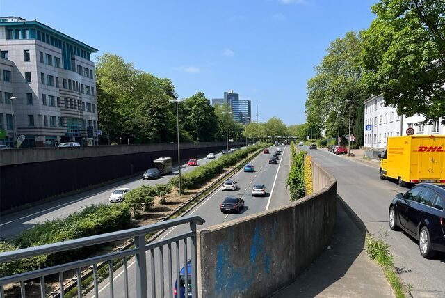 Auffahrt zur B1 von der Märkischen Straße in Dortmund.