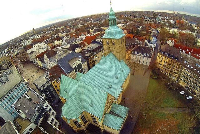Propsteikirche St. Peter aus derf Vogelspektive
