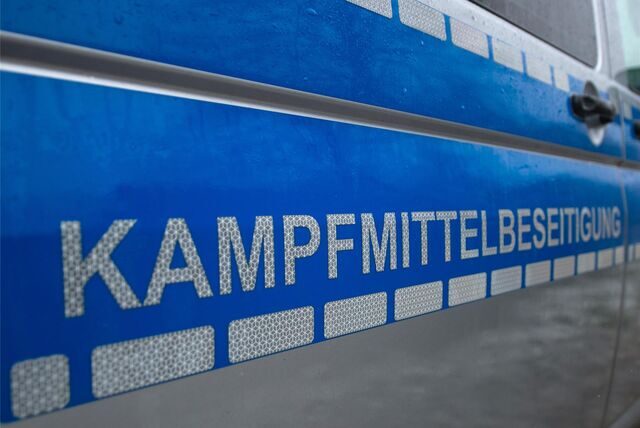 Ein Symbolbild mit der Aufschrift „Kampfmittelbeseitigung“.