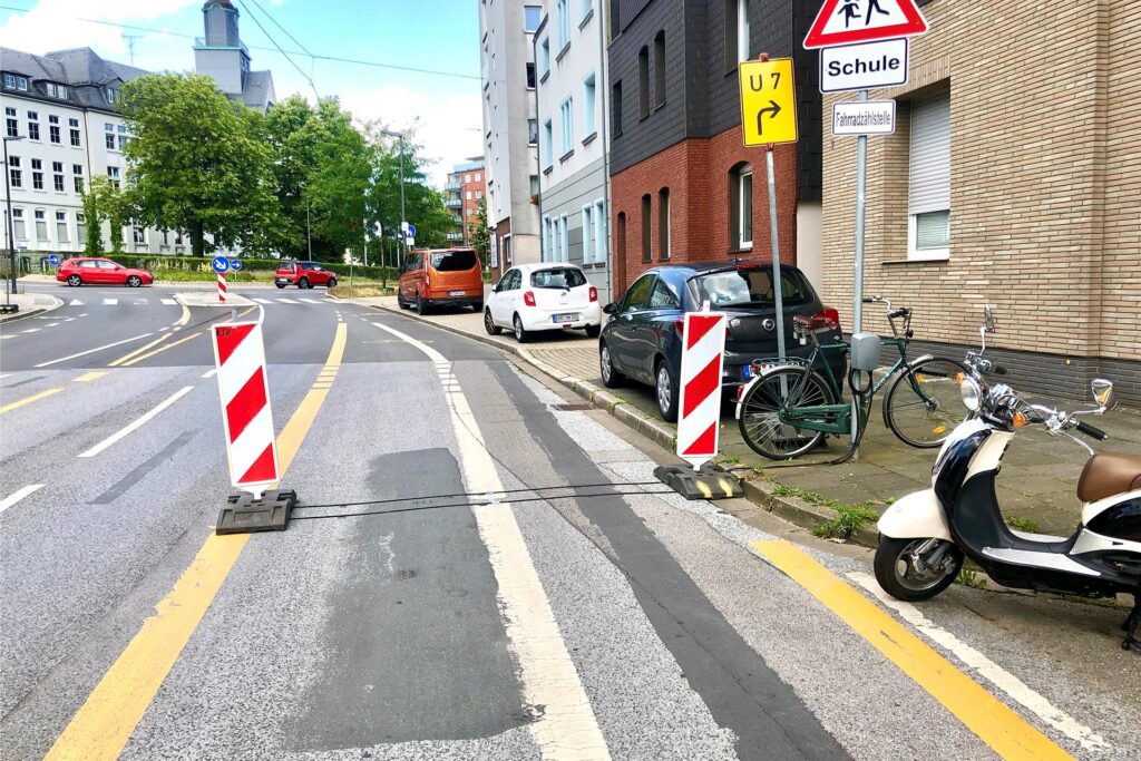 Zählstelle am Schlaufenkreisel in Recklinghausen Zählstelle am Schlaufenkreisel in Recklinghausen