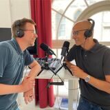 Redakteur Tobias Weckenbrock (l.) im PottCAS-Studio mit Gast Marc Frese von Mein Ickern.