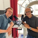Redakteur Tobias Weckenbrock (l.) im PottCAS-Studio mit Gast Marc Frese von Mein Ickern.