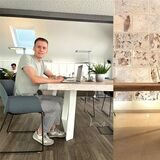 Die Fotomontage zeigt Cedric und Mirko Simnovec aus Recklinghausen, jeweils am Schreibtisch mit Laptop sitzend