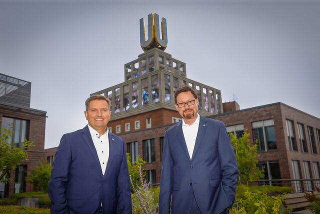 Noch lenken die Vorstände Peter Kaetsch (l.) und Markus Bäumer (r.) die BIG Krankenkasse vom Standort am Dortmunder U aus. Demnächst zieht das Unternehmen allerdings an den Phoenix-See.