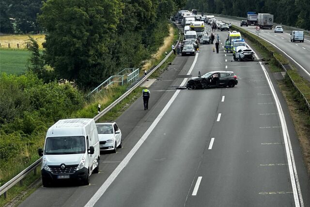 Am Mittwochmorgen (19.7.) kam es zu einem schweren Unfall auf der A 43 bei Haltern.