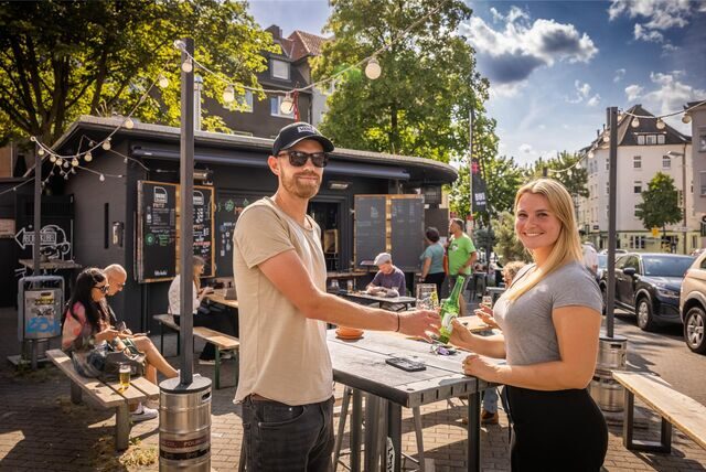 Einer von Dortmunds urbansten Biergärten: die Bude 116einhalb an der Saarlandstraße