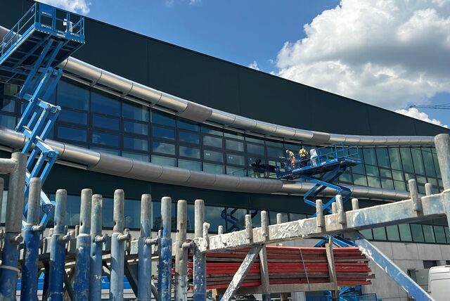 Das neue Levi’s-Logistikzentrum in Dorsten nimmt langsam Formen an.