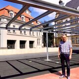 Rainer Hans im Obergeschoss des neuen Parkhauses hinter der Alten Feuerwache in Recklinghausen