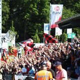 Fußball, Westfalenpokalfinale 2023 in Hamm-Rhynern, FC Gütersloh – Spvgg. Erkenschwick. Kulisse im ausverkauften Westfalia-Sportpark.