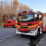 Die Marler Feuerwehr bei einem Einsatz in Marl-Hamm.